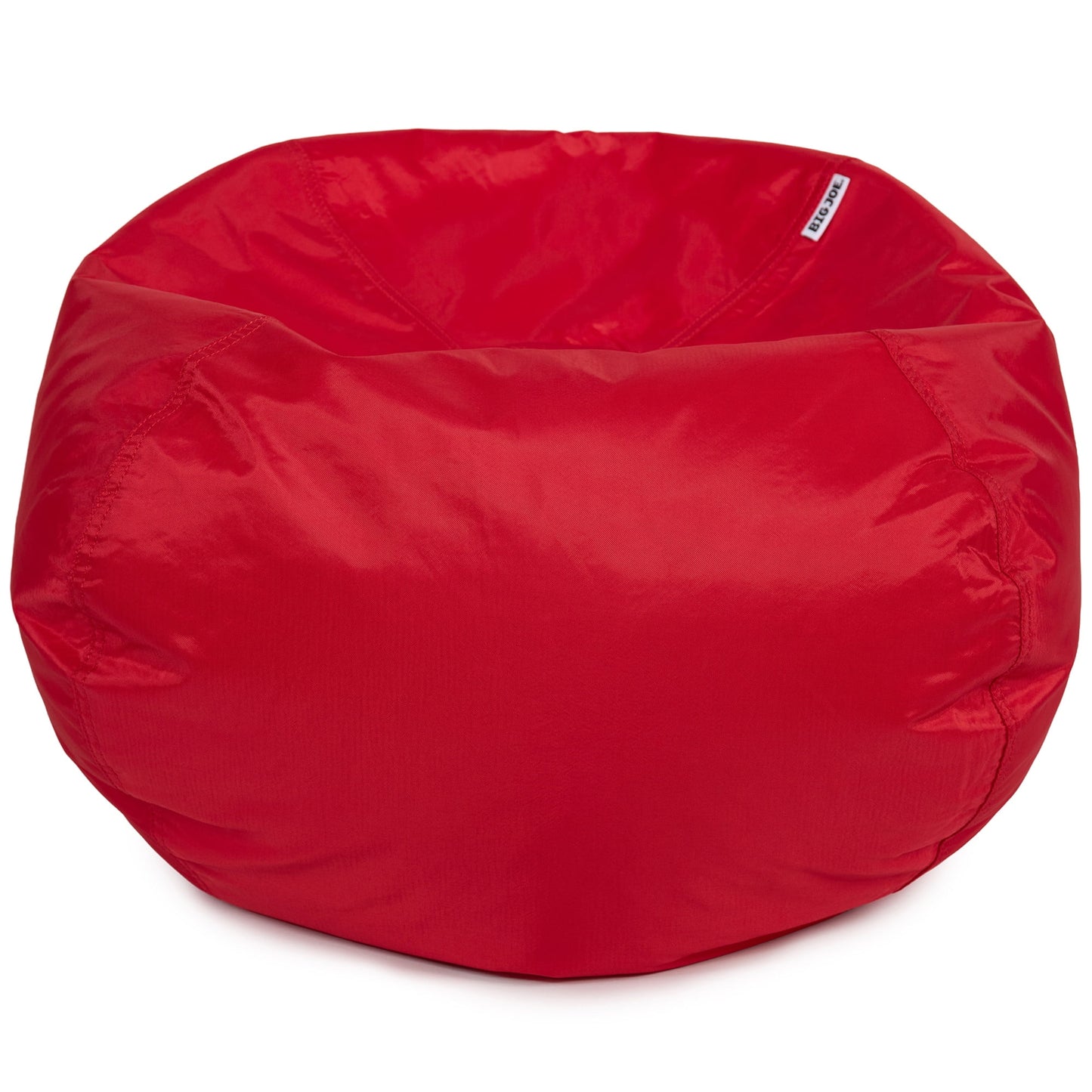 Big Joe Classic Kids Bean Bag Chair, 2 ft Round, Red, Easy-Clean SmartMax Fabric, Refillable with Built-in Handle