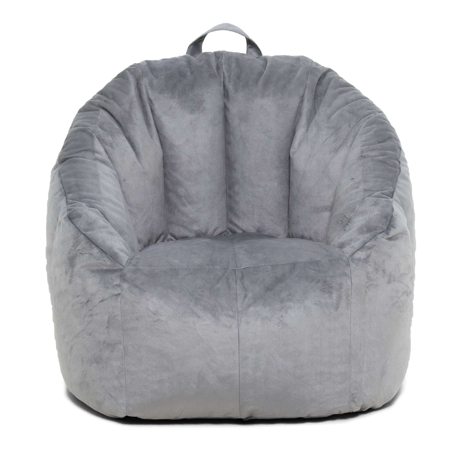 Big Joe Joey Bean Bag Chair for Kids/Teens, 2.5 ft Plush Lounge Chair, Soft & Lightweight, Gray
