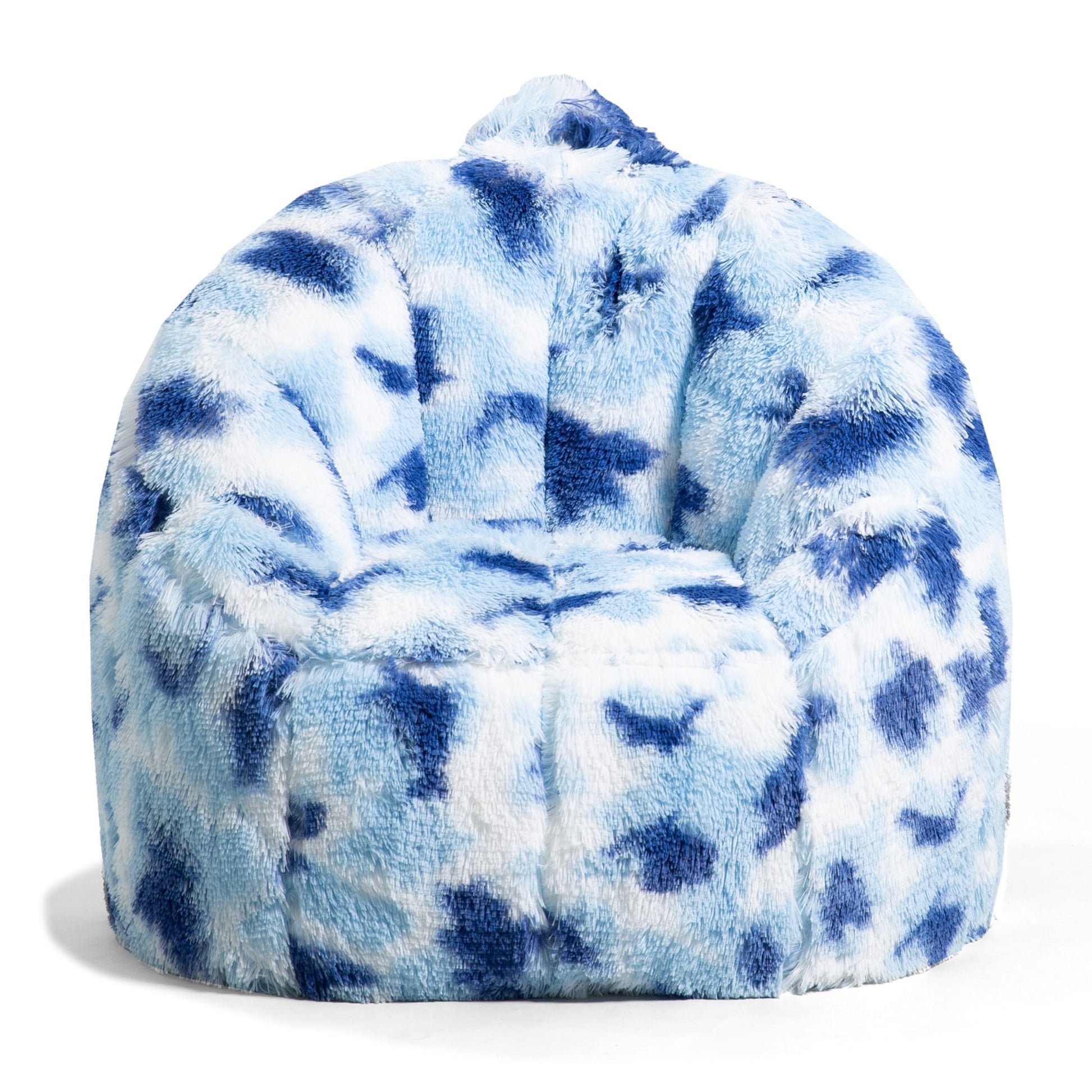 Big Joe Joey Bean Bag Chair for Kids/Teens, 2.5 ft Plushie Lounge Chair, Soft & Lightweight, Indigo Tie Dye