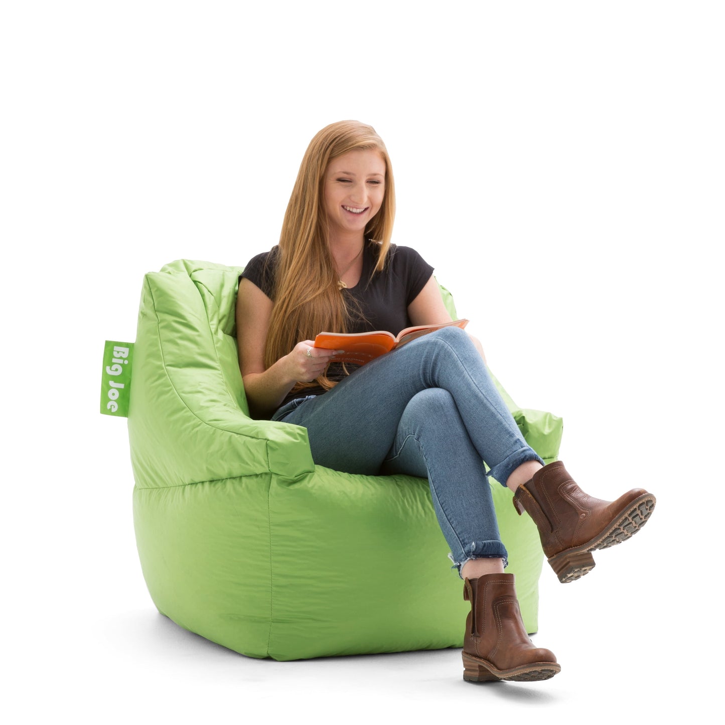 Big Joe Lucky Bean Bag Chair, Spicy Lime SmartMax