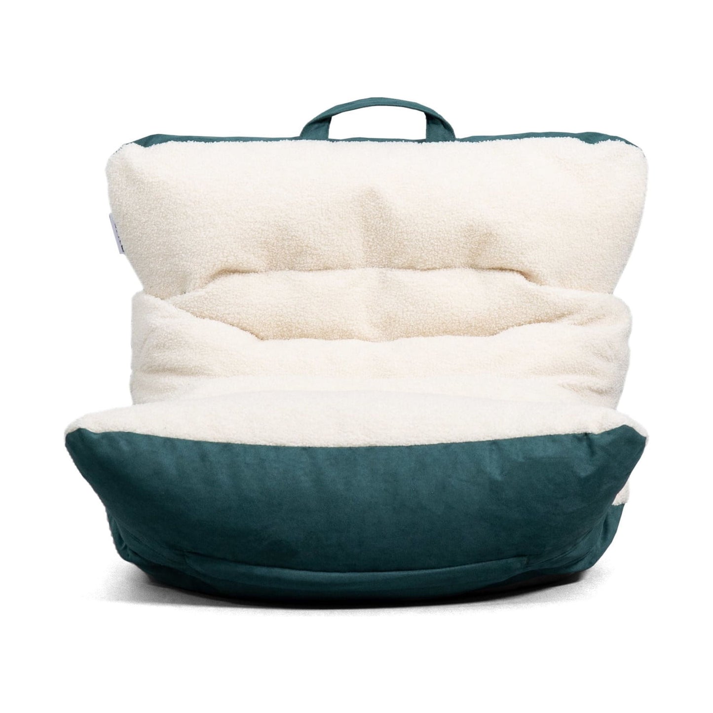 Big Joe Roma Kid's Bean Bag Chair, Oat Sherpa and Sage, Vegan Suede, 2 feet
