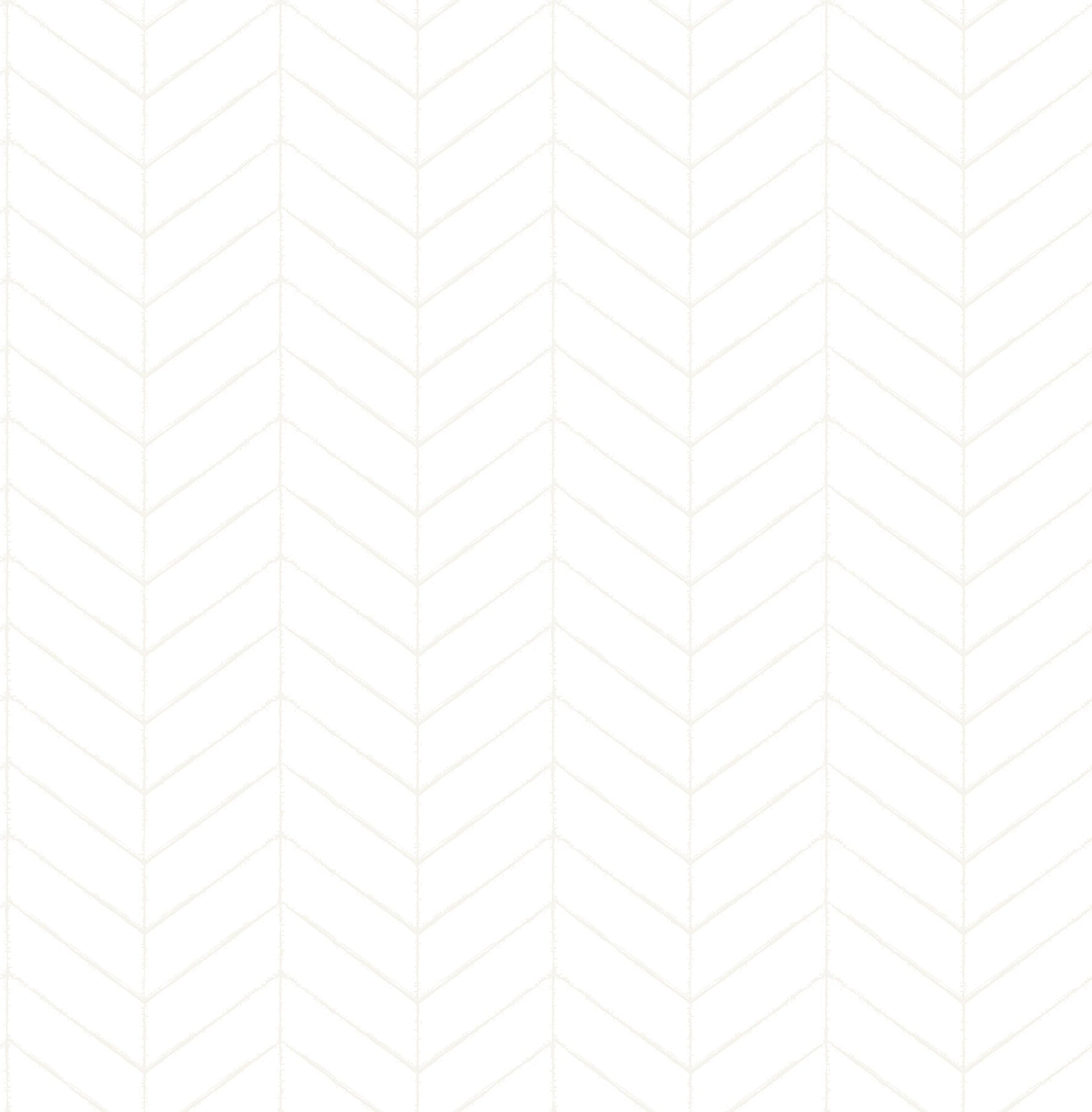 Bison Off-White Herringbone Wallpaper, 20.5-in by 33-ft, 56.4 sq. ft