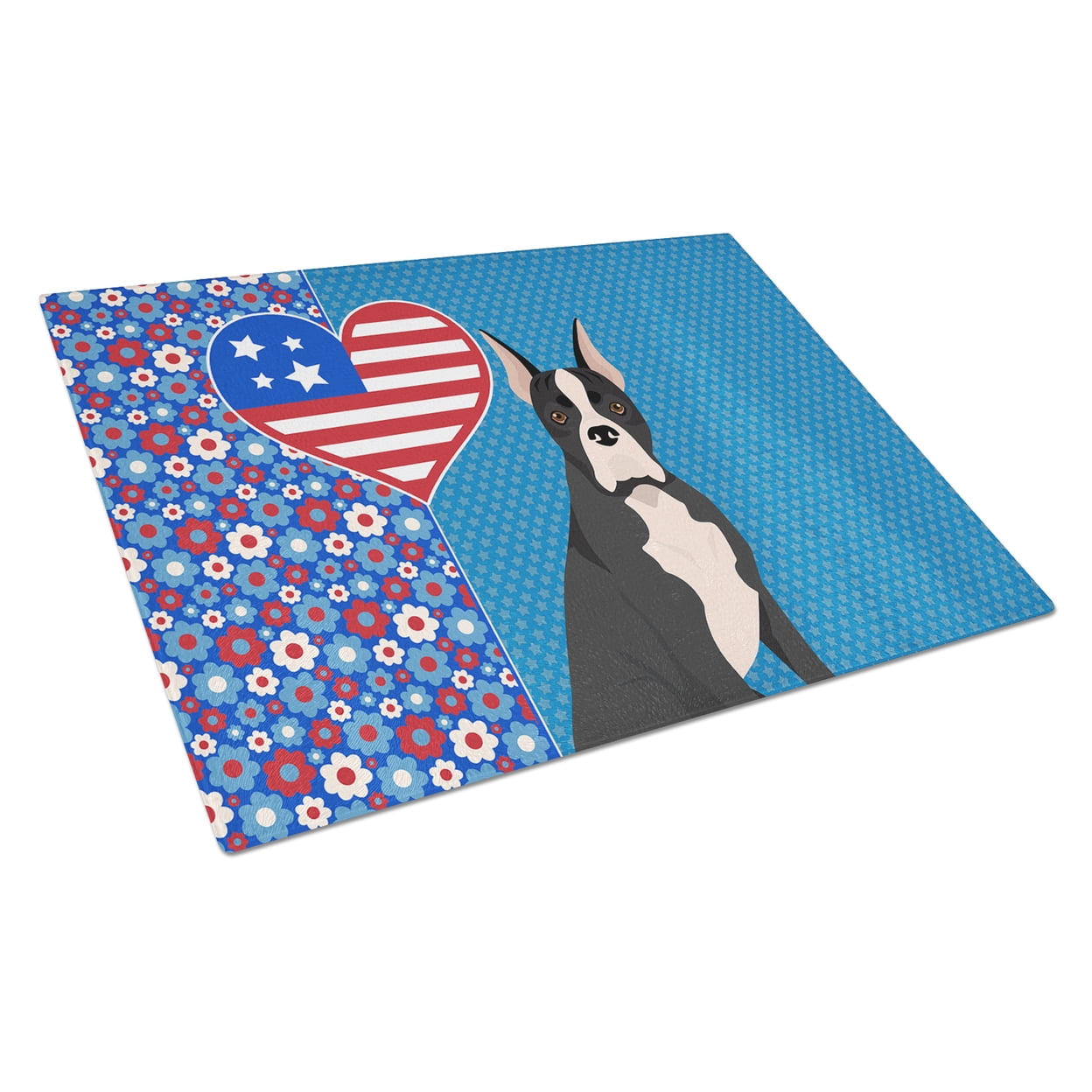 Black Boxer Glass Cutting Board Large 12 in x 15 in
