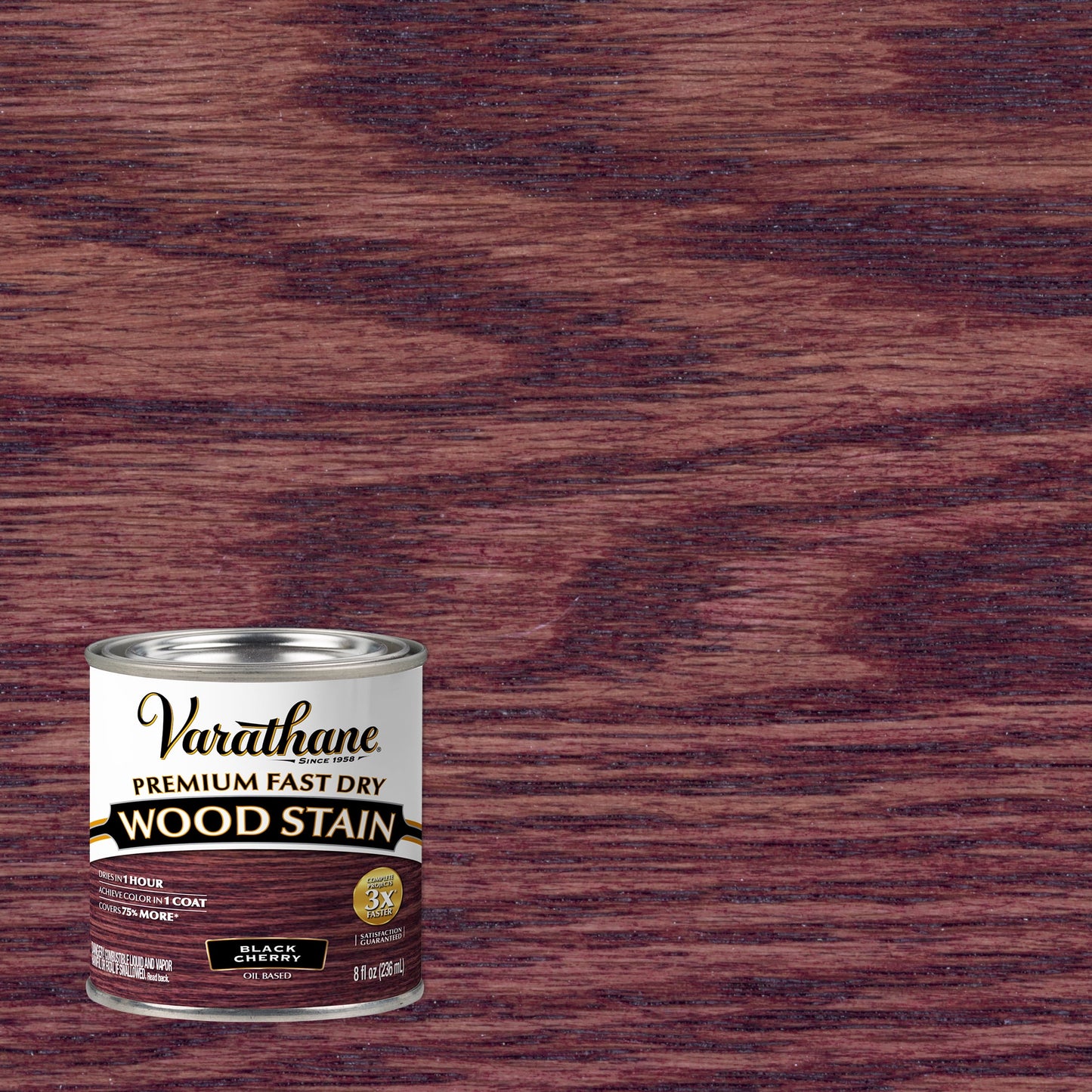 4 Pack, Black Cherry, Varathane Premium Fast Dry Wood Stain-262028, Half Pint
