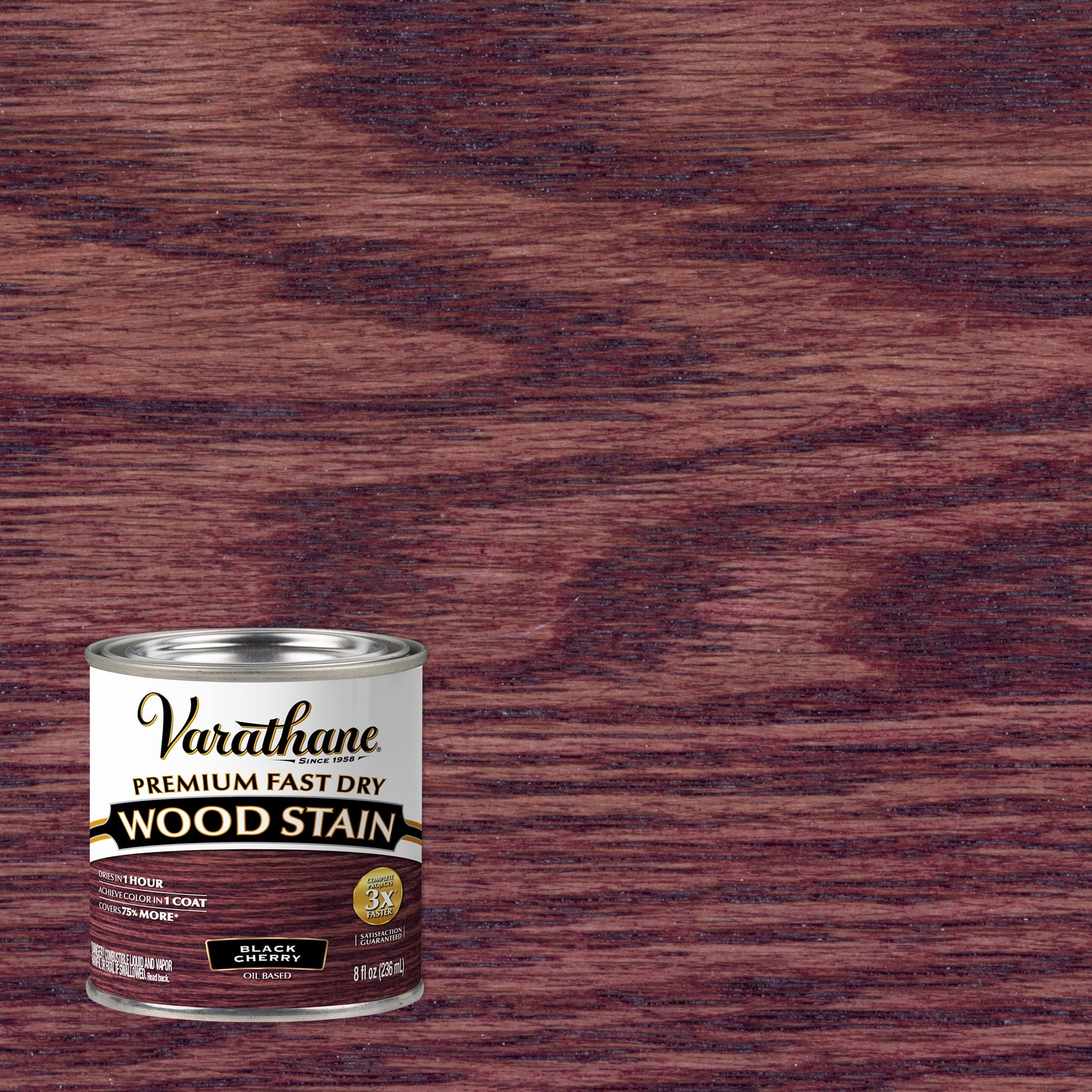 4 Pack, Black Cherry, Varathane Premium Fast Dry Wood Stain-262028, Half Pint