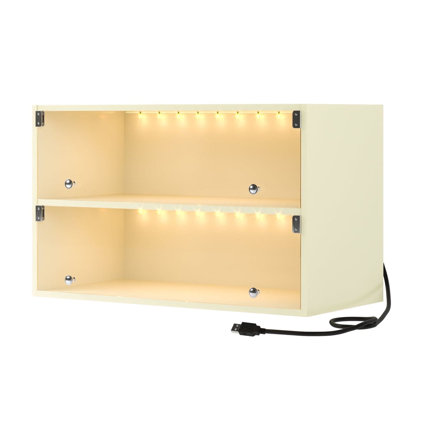 Black Glass Door Shoe Box Shoe Storage Cabinet For Sneakers With RGB Led Light