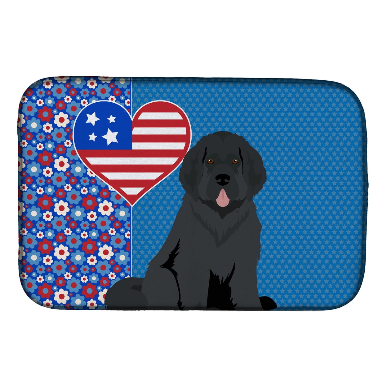 Black Newfoundland USA American Dish Drying Mat