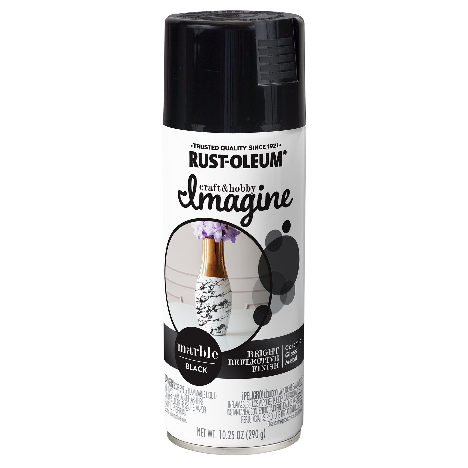 4 Pack, Black, Rust-Oleum Craft & Hobby Imagine Marble Spray Paint- 358008, 10 oz.