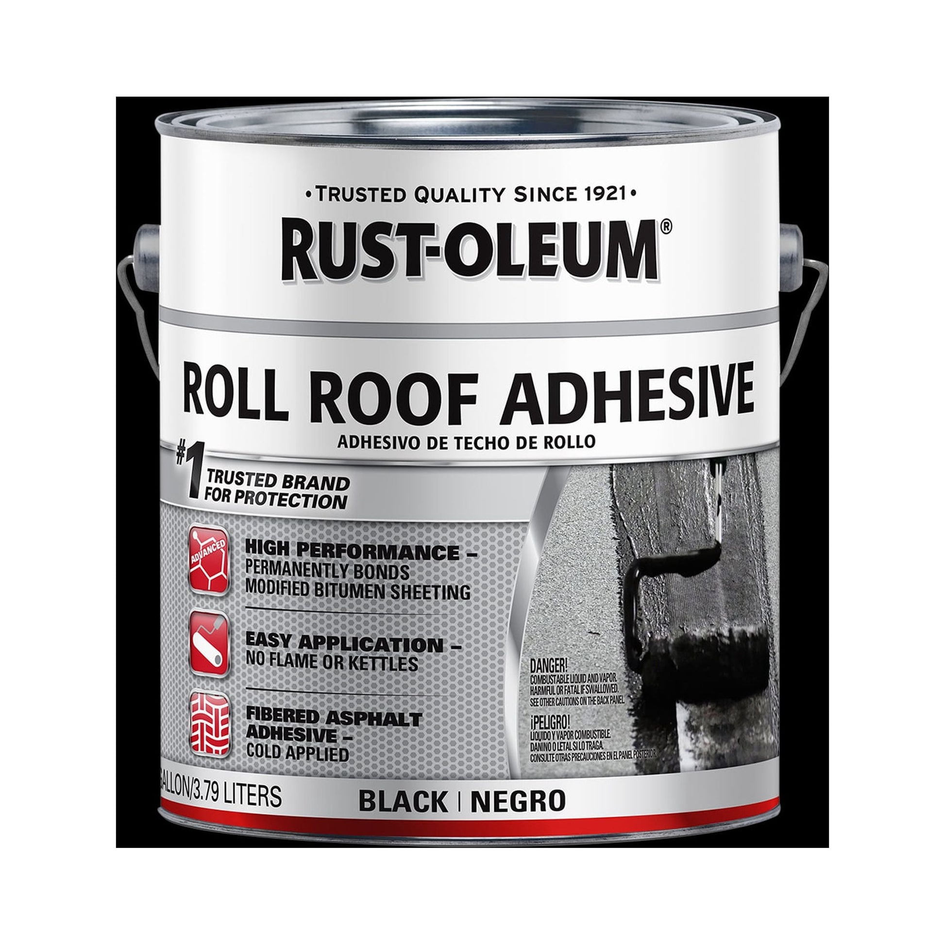 2 Pack, Black, Rust-Oleum Roofing Roll Adhesive - 347428, Gallon