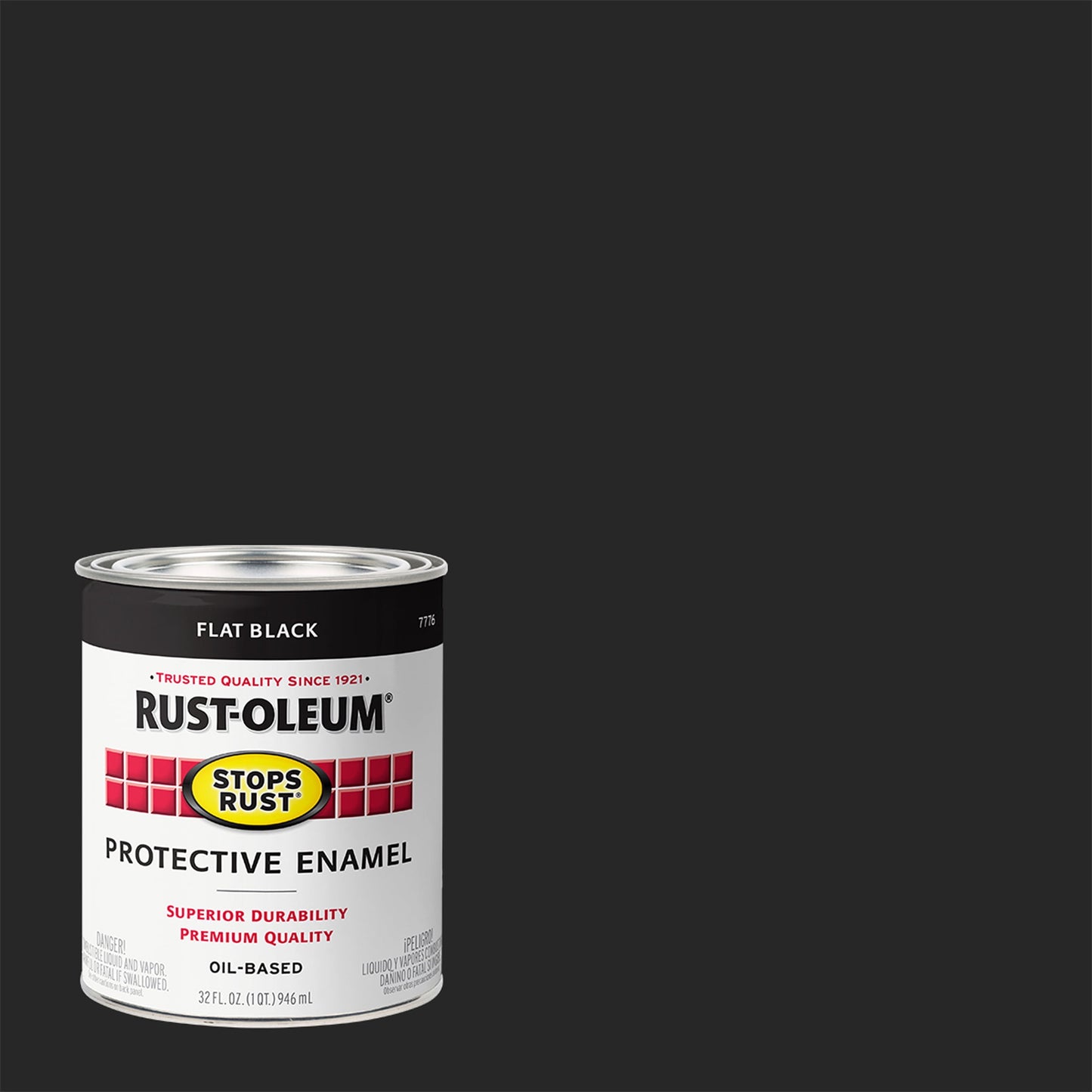 2 Pack, Black, Rust-Oleum Stops Rust Flat Protective Enamel- 7776502, Quart