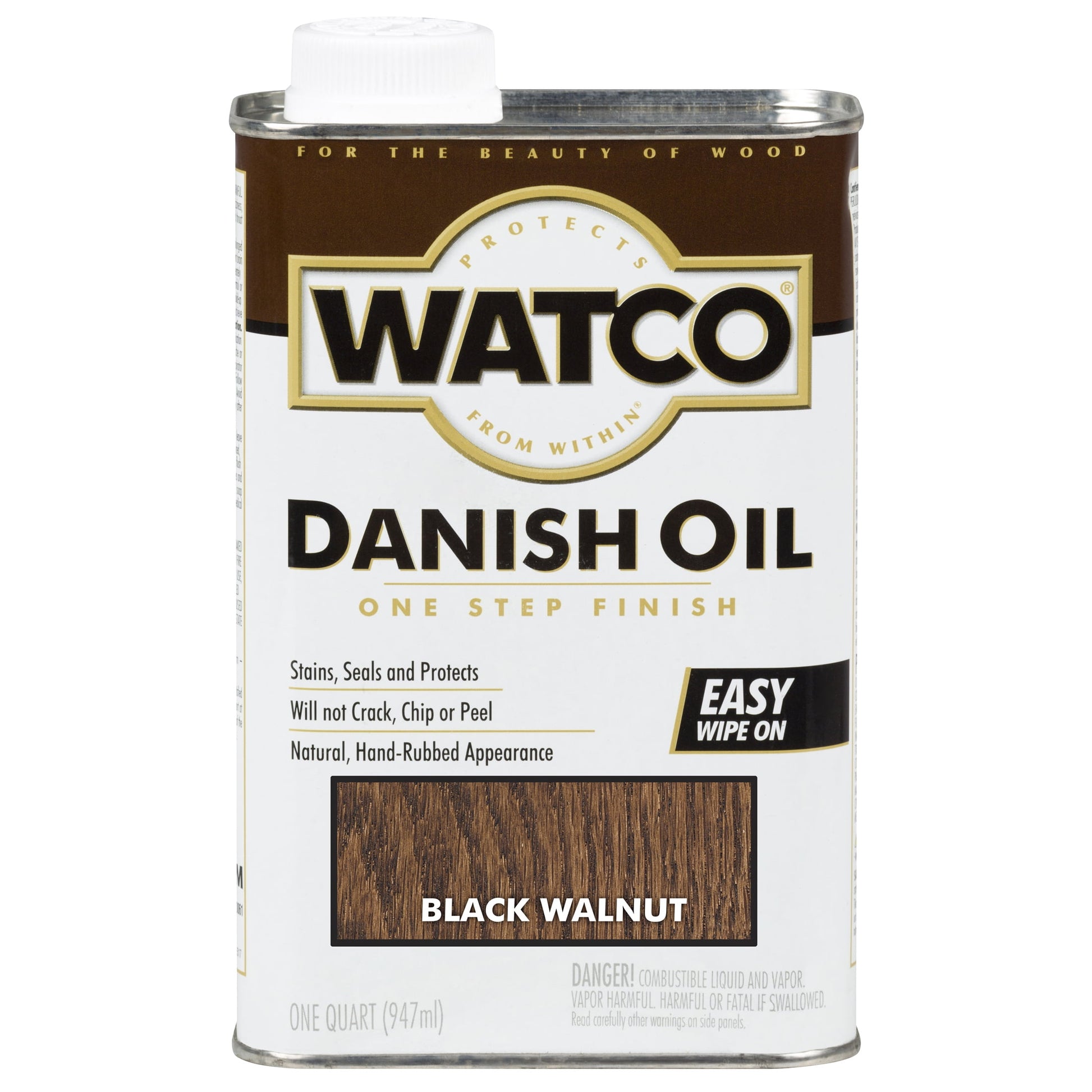 6 Pack, Black Walnut, Watco Danish Oil - 65341, Quart