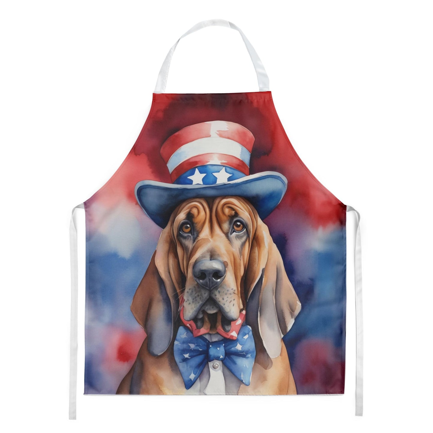 Bloodhound Patriotic American Apron 27 in x 30 in