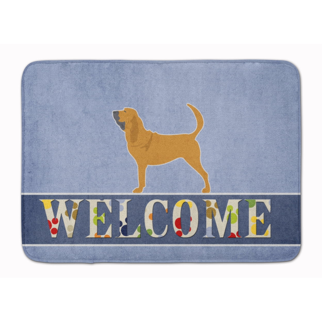 Bloodhound Welcome Machine Washable Memory Foam Mat
