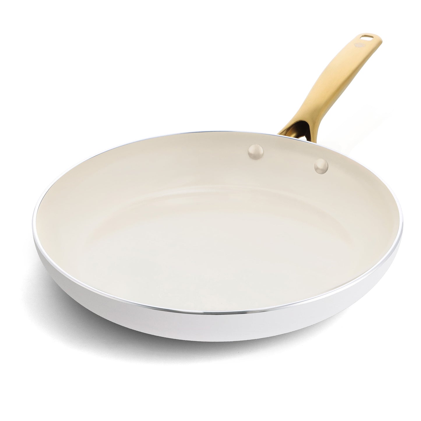 Blue Diamond White Diamond 12" Toxin-Free Ceramic Frying Pan Skillet, White