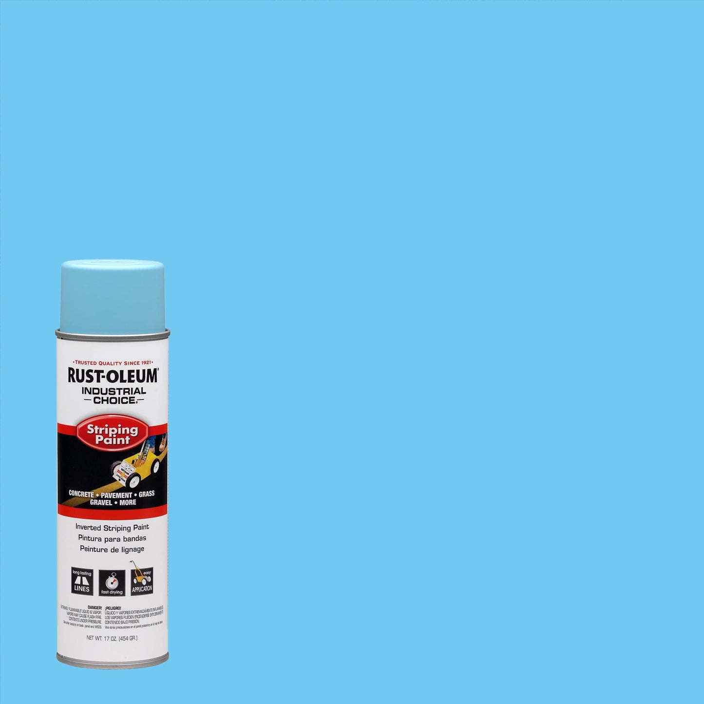 6 Pack, Blue, Rust-Oleum Industrial Choice System Inverted Striping Spray Paint- 18 oz