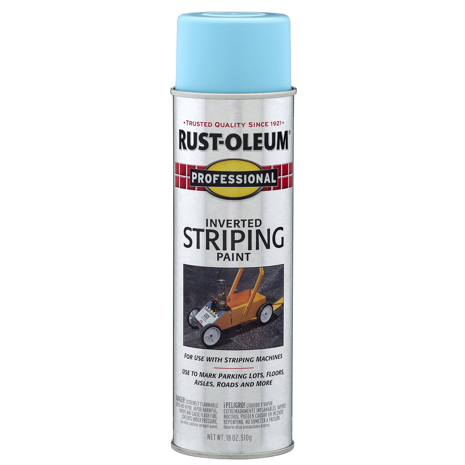 6 Pack, Blue, Rust-Oleum Professional Inverted Striping Paint Spray-2526838, 18 oz