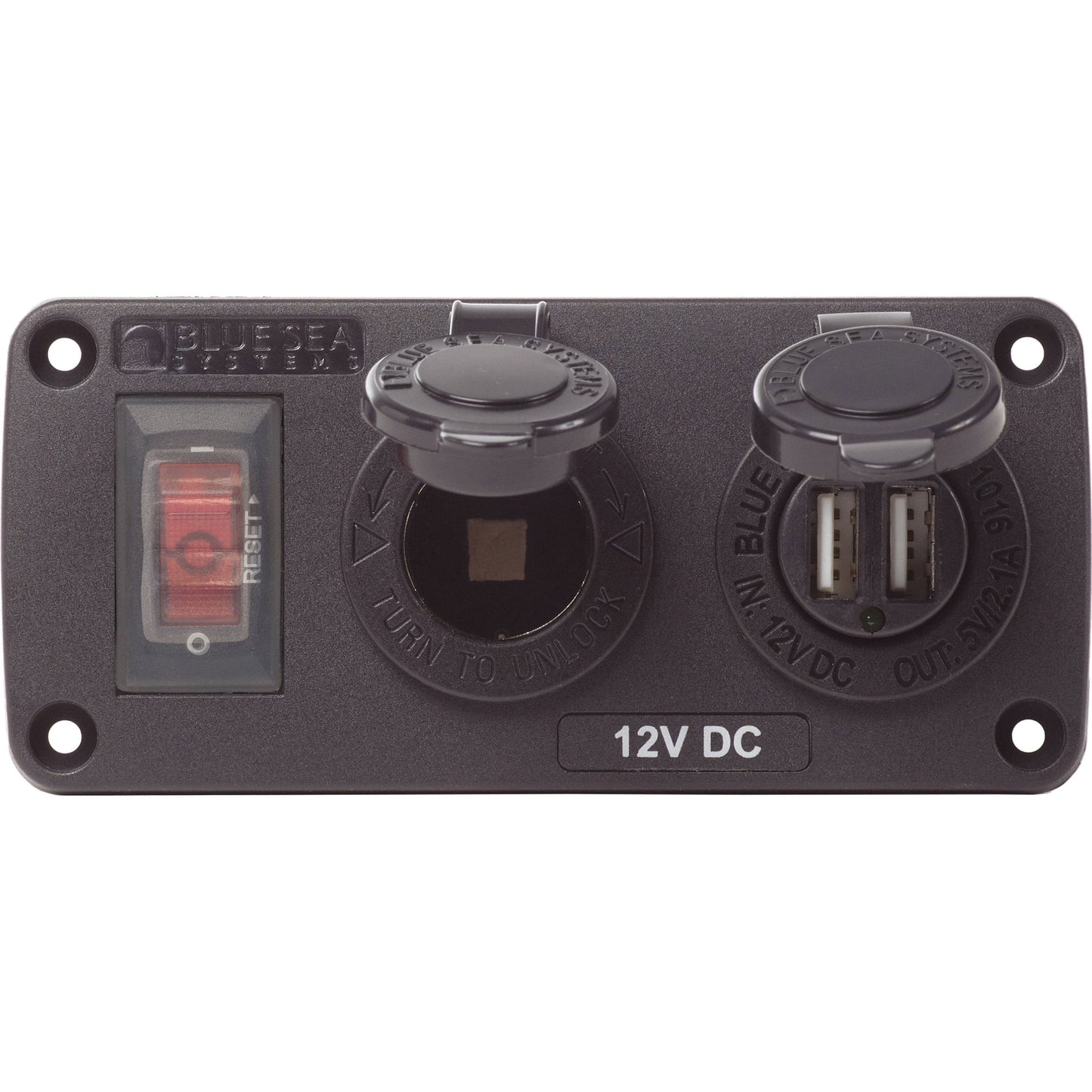 Blue Sea Systems 4363-BSS Panel ACC H2OUSB & SCKT