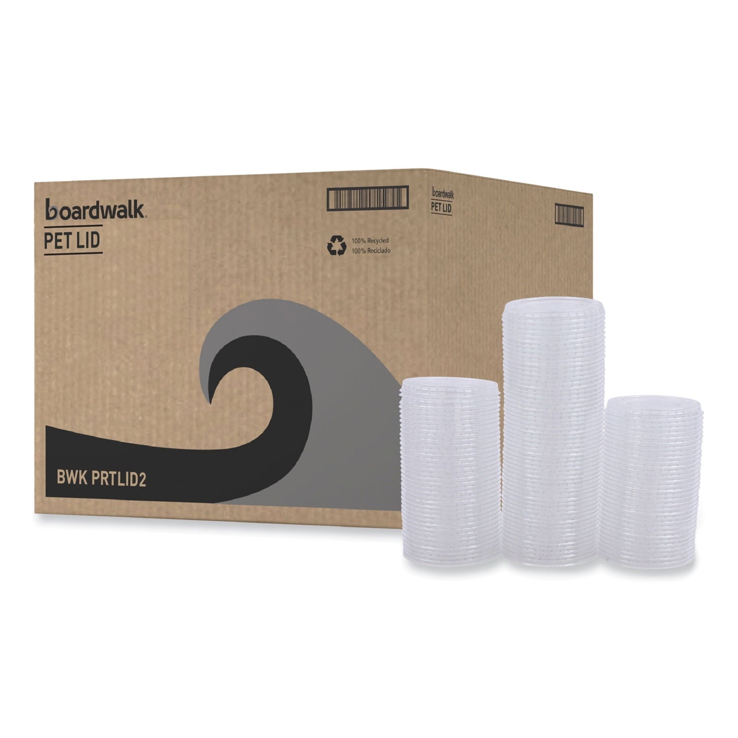 BoardwalkÂ® SOUFFLE/PORTION CUP LIDS, FITS 2 OZ PORTION CUPS, CLEAR, 2500/CARTON