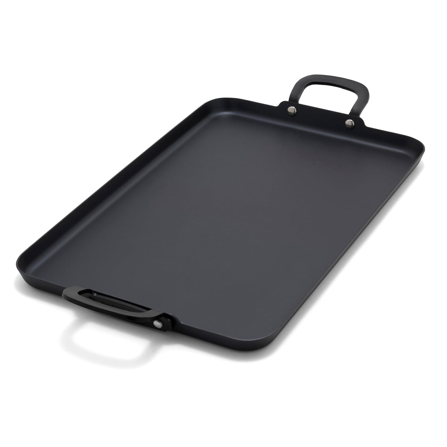 GreenPan 17.5" x 11" Carbon Steel Double Burner Griddle Pan, Pre-Seasoned, Black