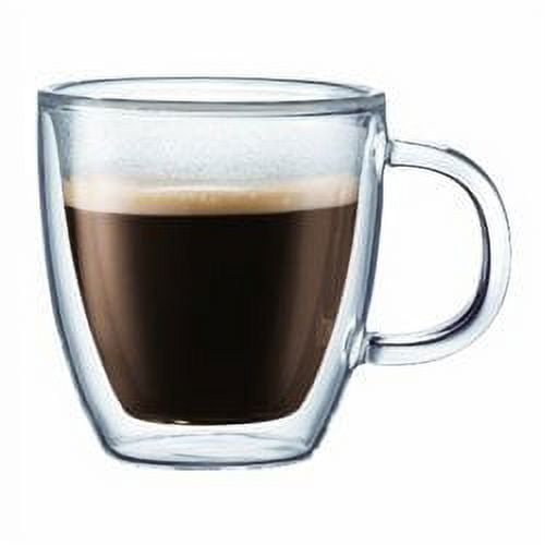 Bodum BISTRO Taza de CafÃ© Jumbo, Doble Pared, Transparente, 0.45L, 15 Onzas Unidad (Juego de 2)