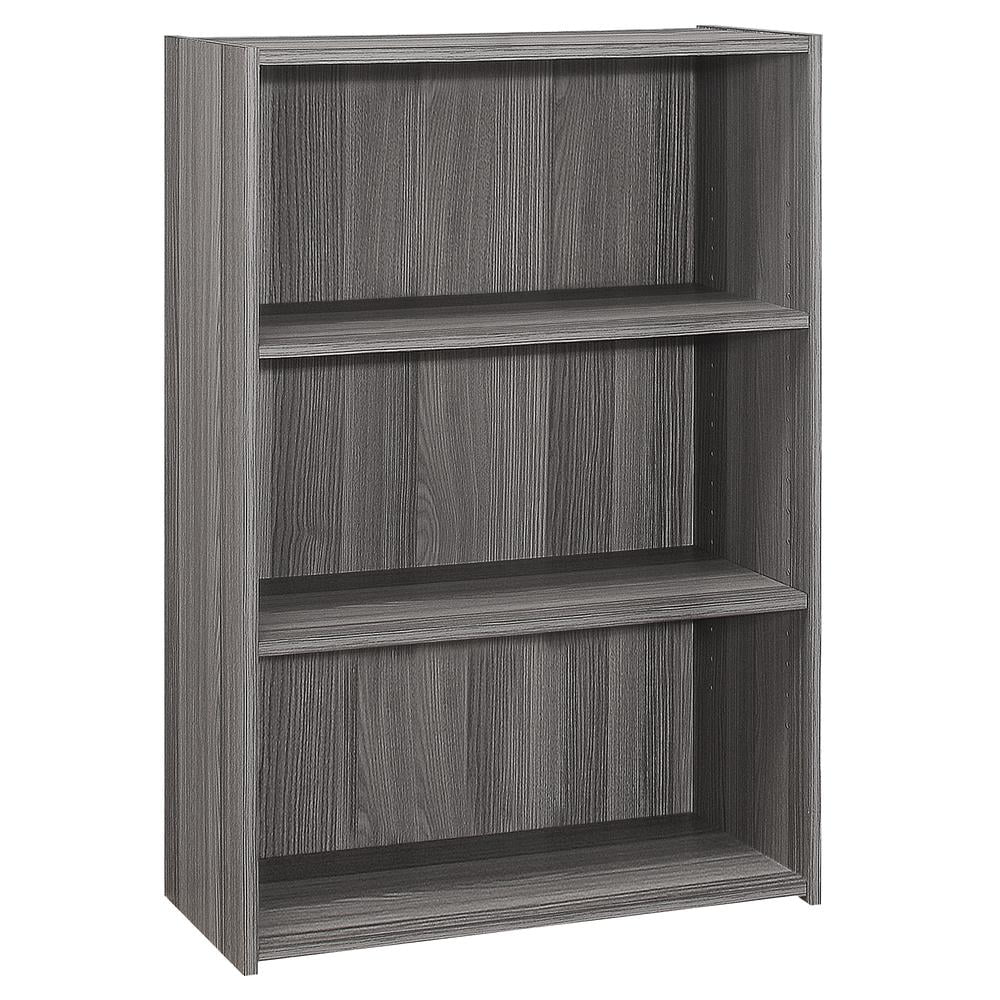 EstanterÃ­a Librero de 4 Niveles 36"H Oficina Dormitorio Laminado Gris Transicional