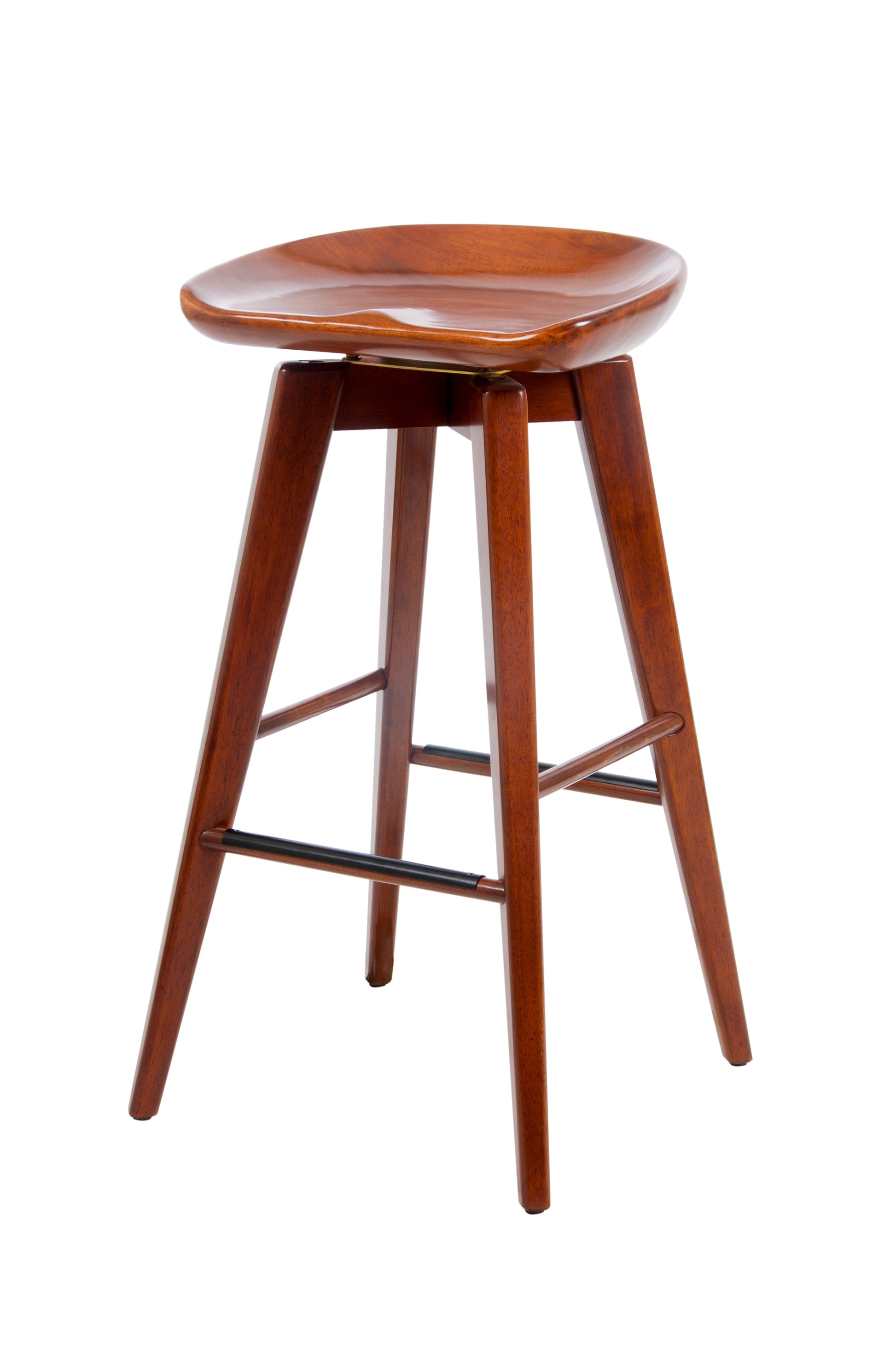 Boraam Bali 29" Backless Swivel Bar Stool, Walnut