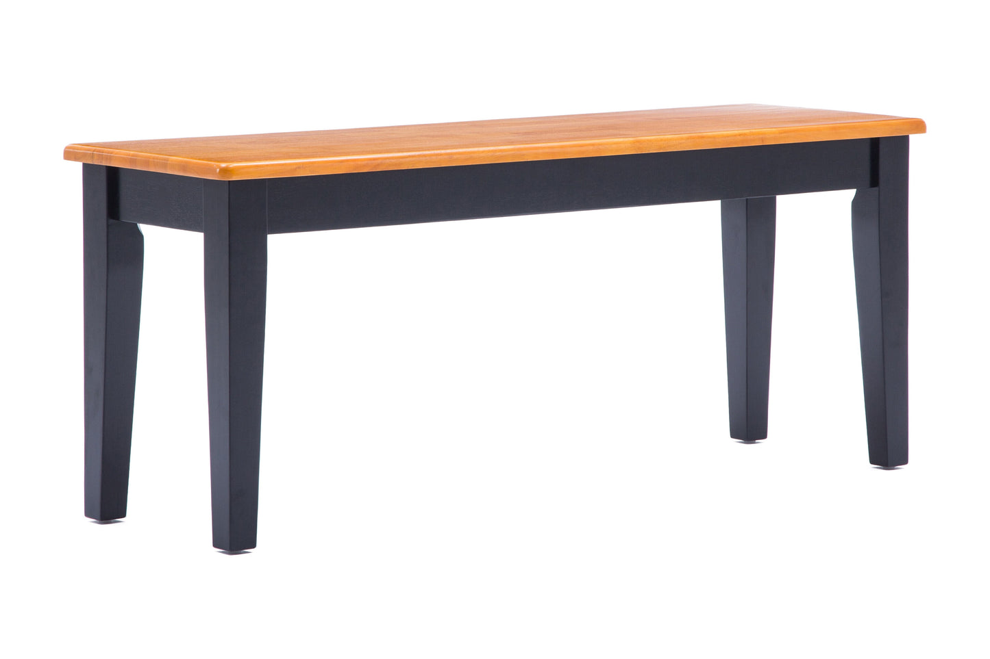 Boraam Shaker Dining Height Backless Wood Dining Room Bench - Black/Oak Finish