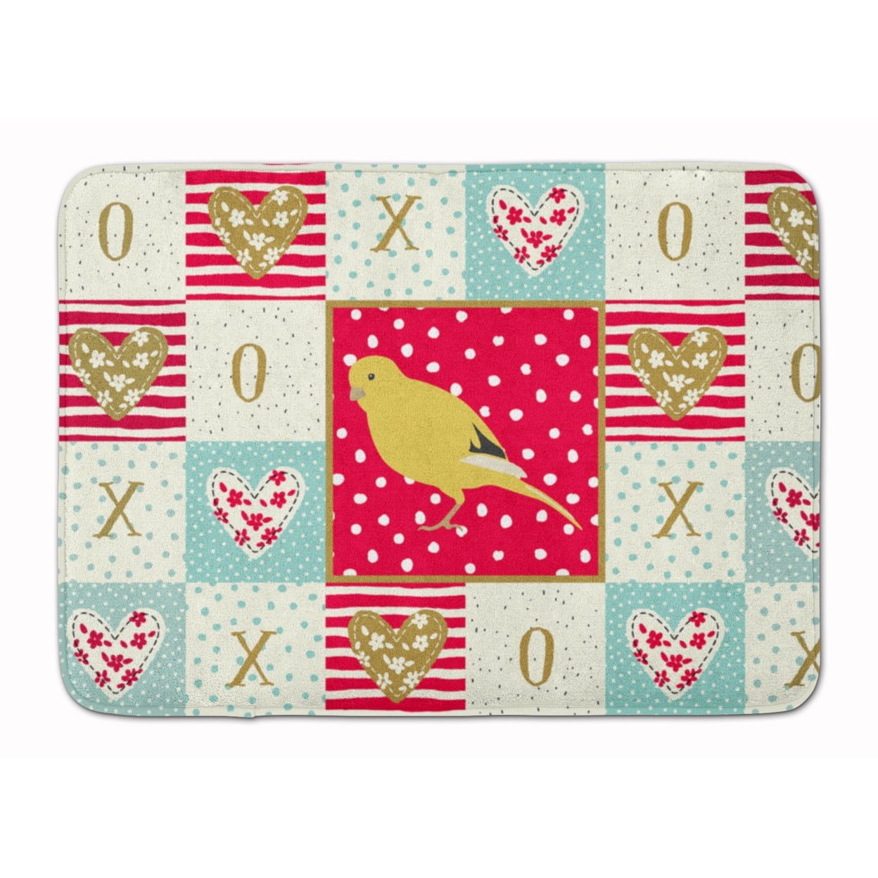Border Canary Love Machine Washable Memory Foam Mat