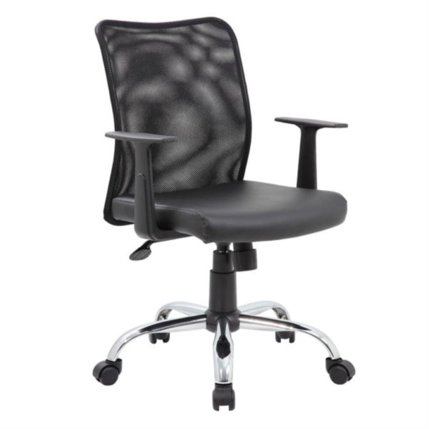 Boss Office Products Budget Mesh Back Swivel Task Chair in Black