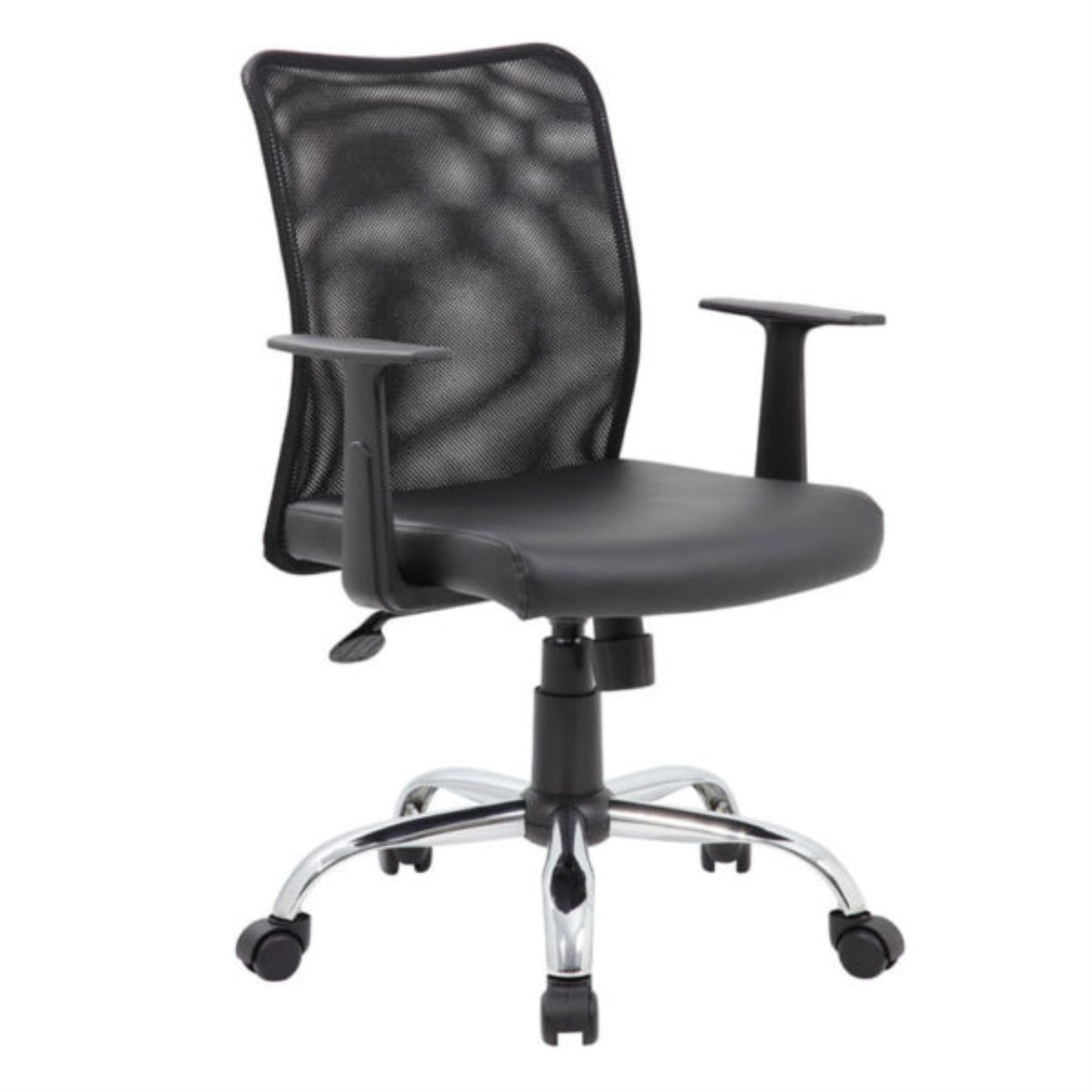 Boss Office Products Budget Mesh Back Swivel Task Chair in Black