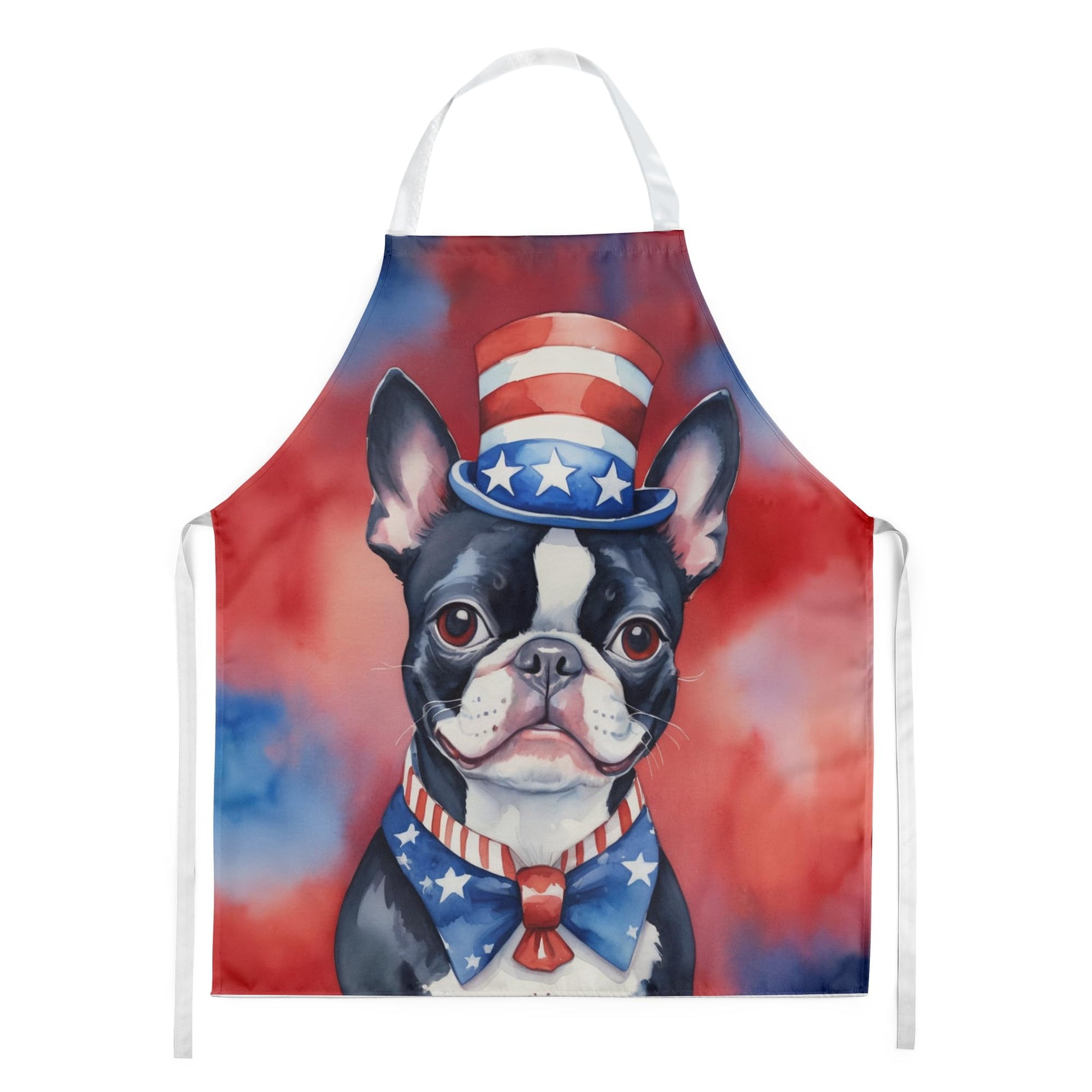 Boston Terrier Patriotic American Apron 27 in x 30 in