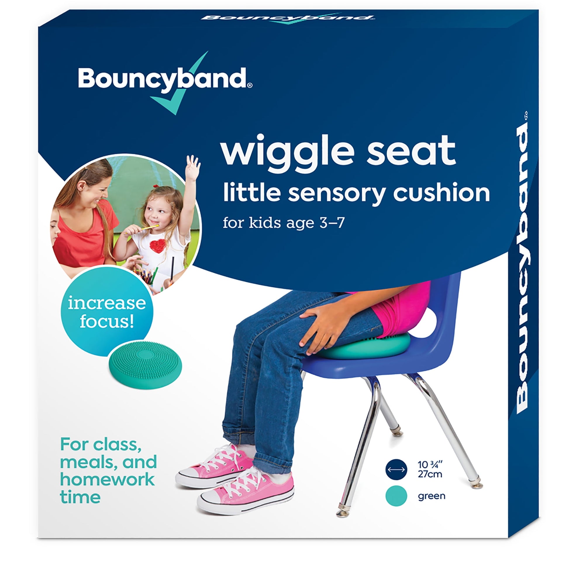 Bouncyband Little Wiggle Seat Sensory Cushion, Mint