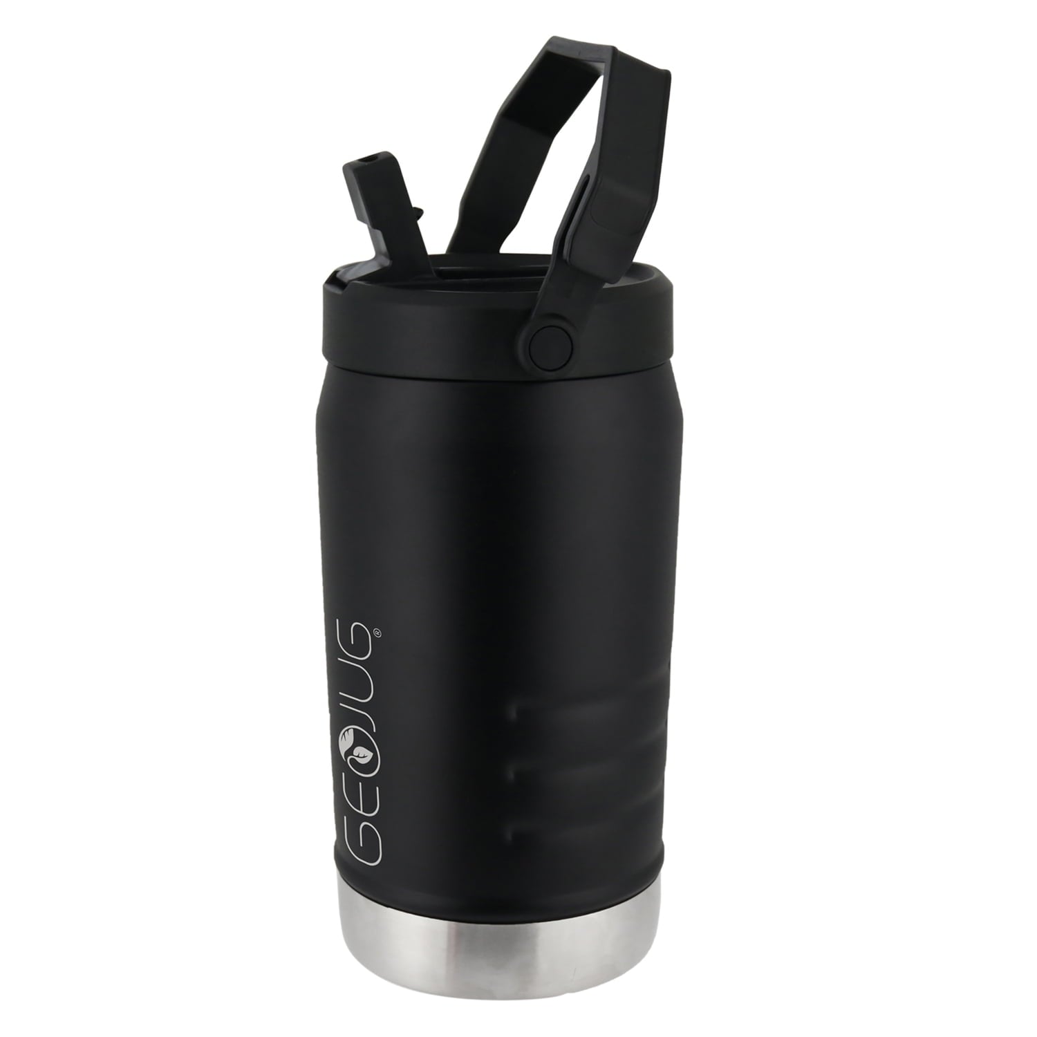 Brentwood Geojug Vacuum-Insulated Stainless Steel Sports Water Jug with Spout Straw Lid, and Handle with Fence Hook (40 Oz.; Cream), G-1200CRM