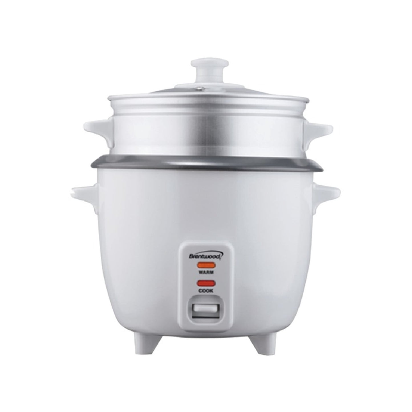 Brentwood TS-380S 10-Cup Uncooked/20-Cup Cooked Rice Cooker and Food Steamer, White