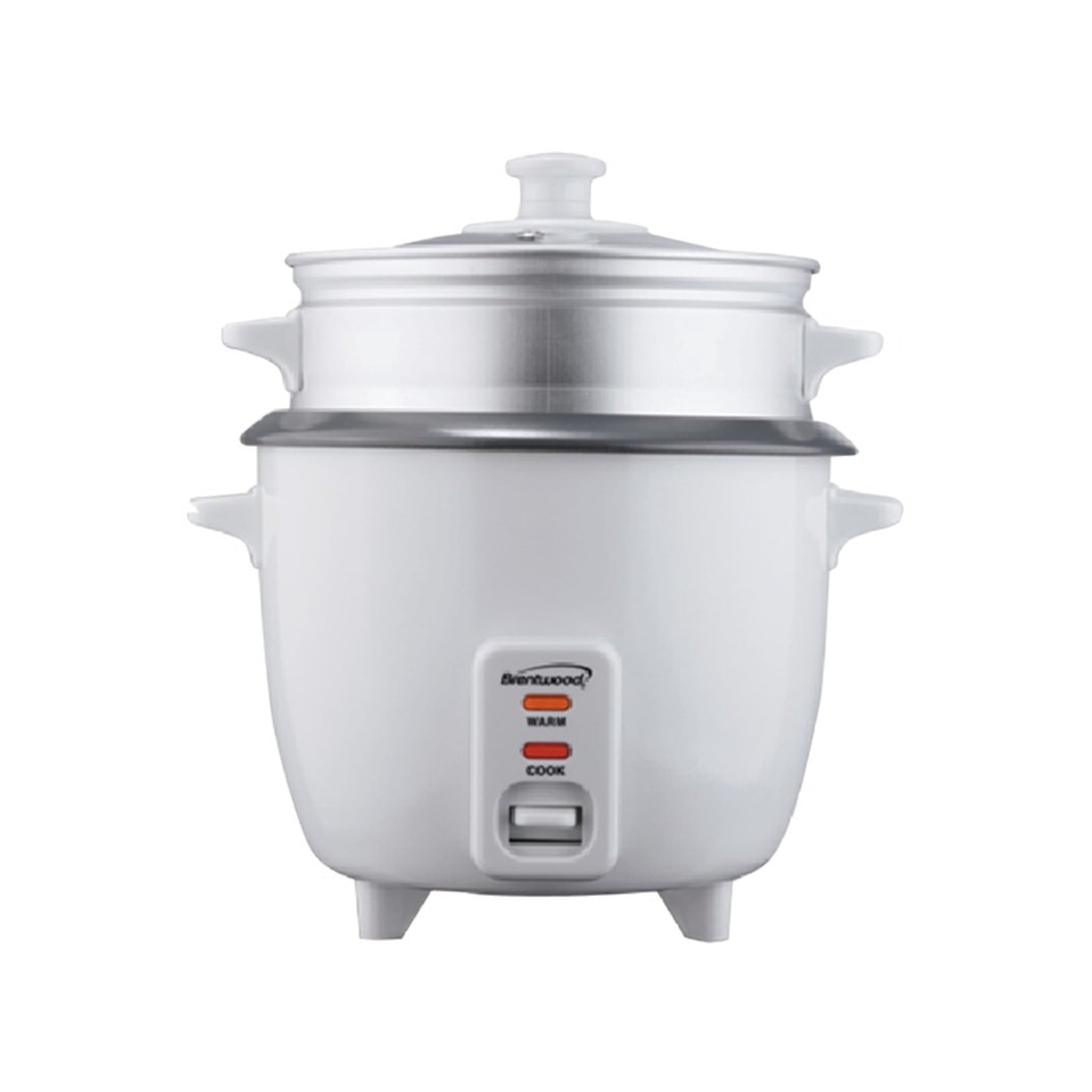 Brentwood TS-380S 10-Cup Uncooked/20-Cup Cooked Rice Cooker and Food Steamer, White