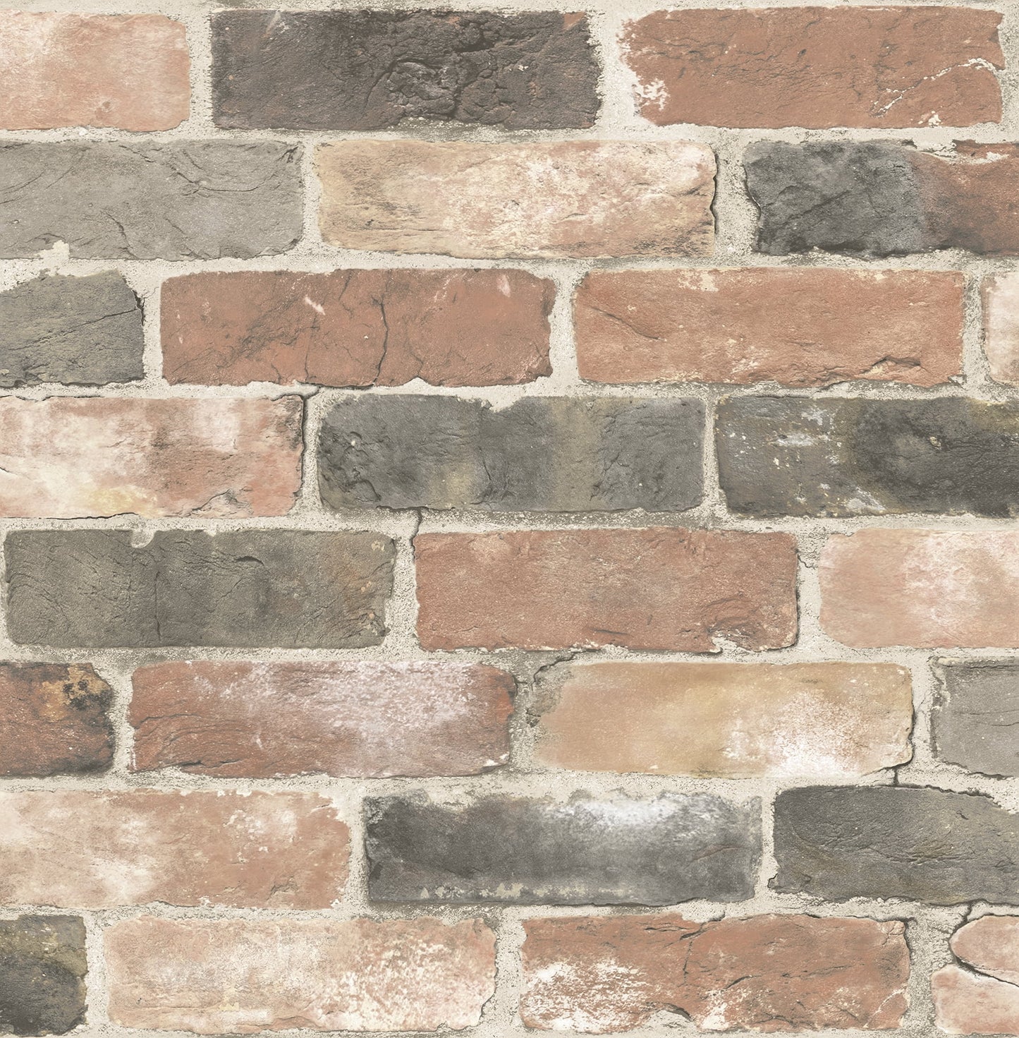 Brewster Cody Red Reclaimed Bricks Wallpaper, 20.5-in by 33-ft, 56.4 sq. ft