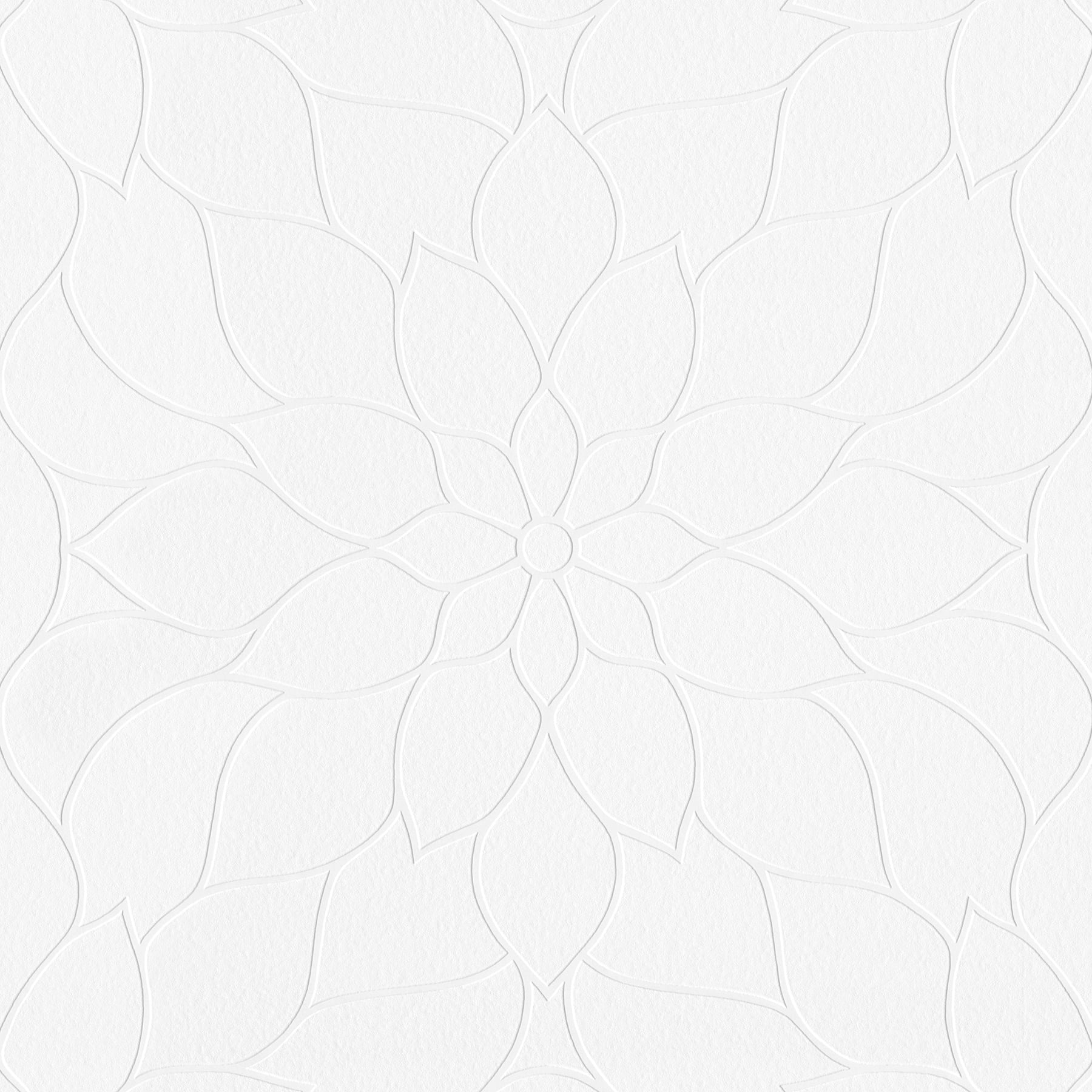 Brewster Home Fashions Anselm White Floral Bloom Paintable Wallpaper