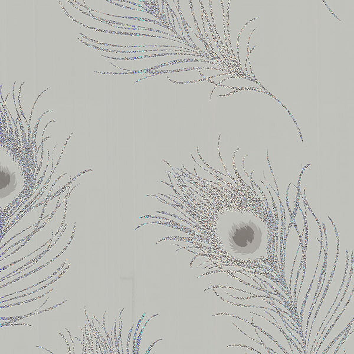 Brewster Peacock Grey Gloria Wallpaper