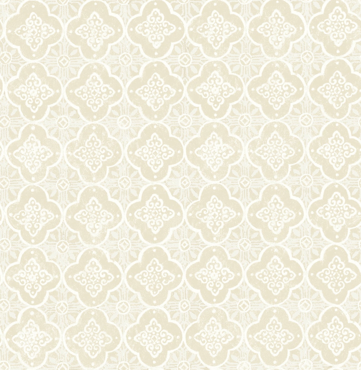 Brewster Seville Wheat Geometric Tile Wallpaper