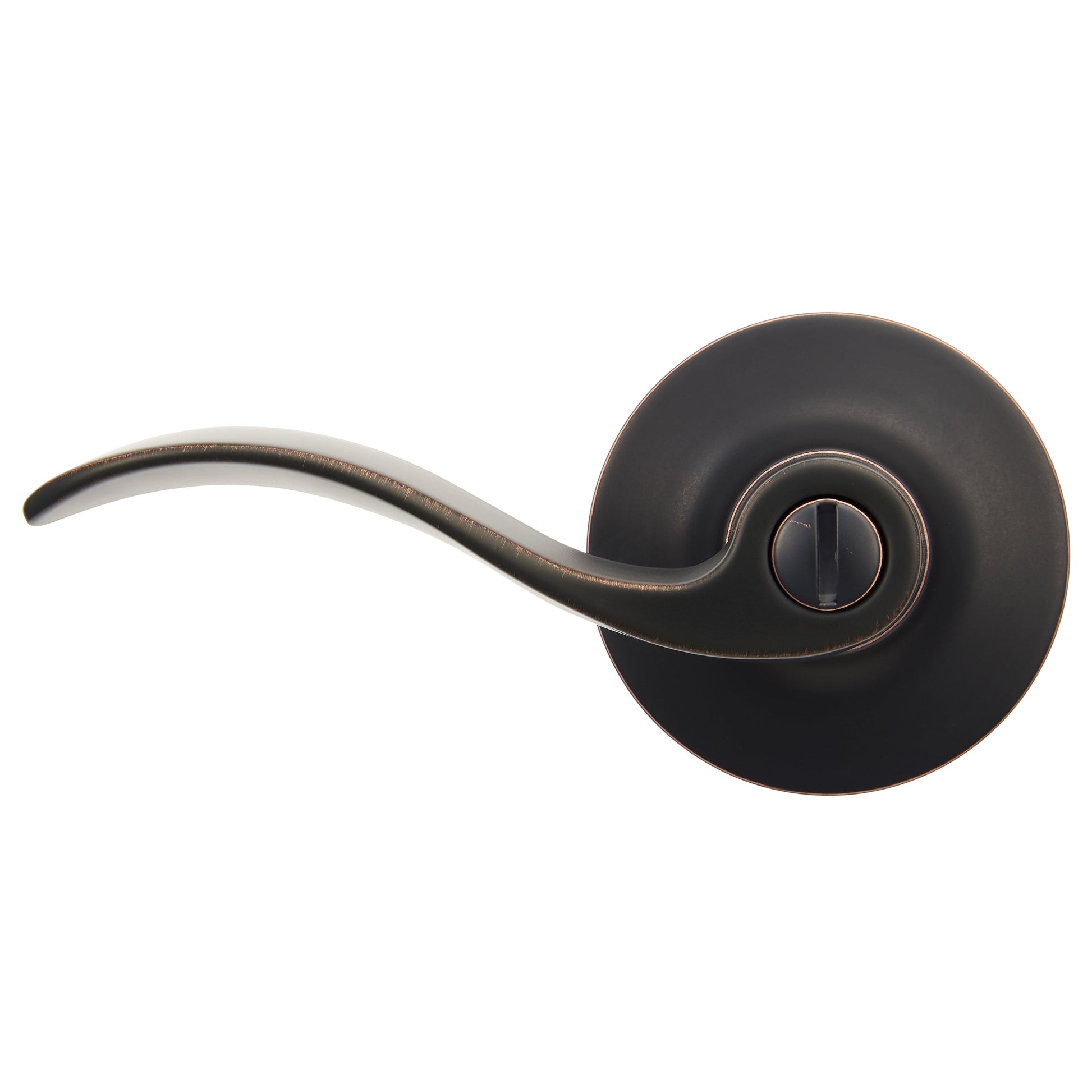 Brinks, Privacy, Bed/Bath, Wave Style Door Lever, Polished Brass Finish