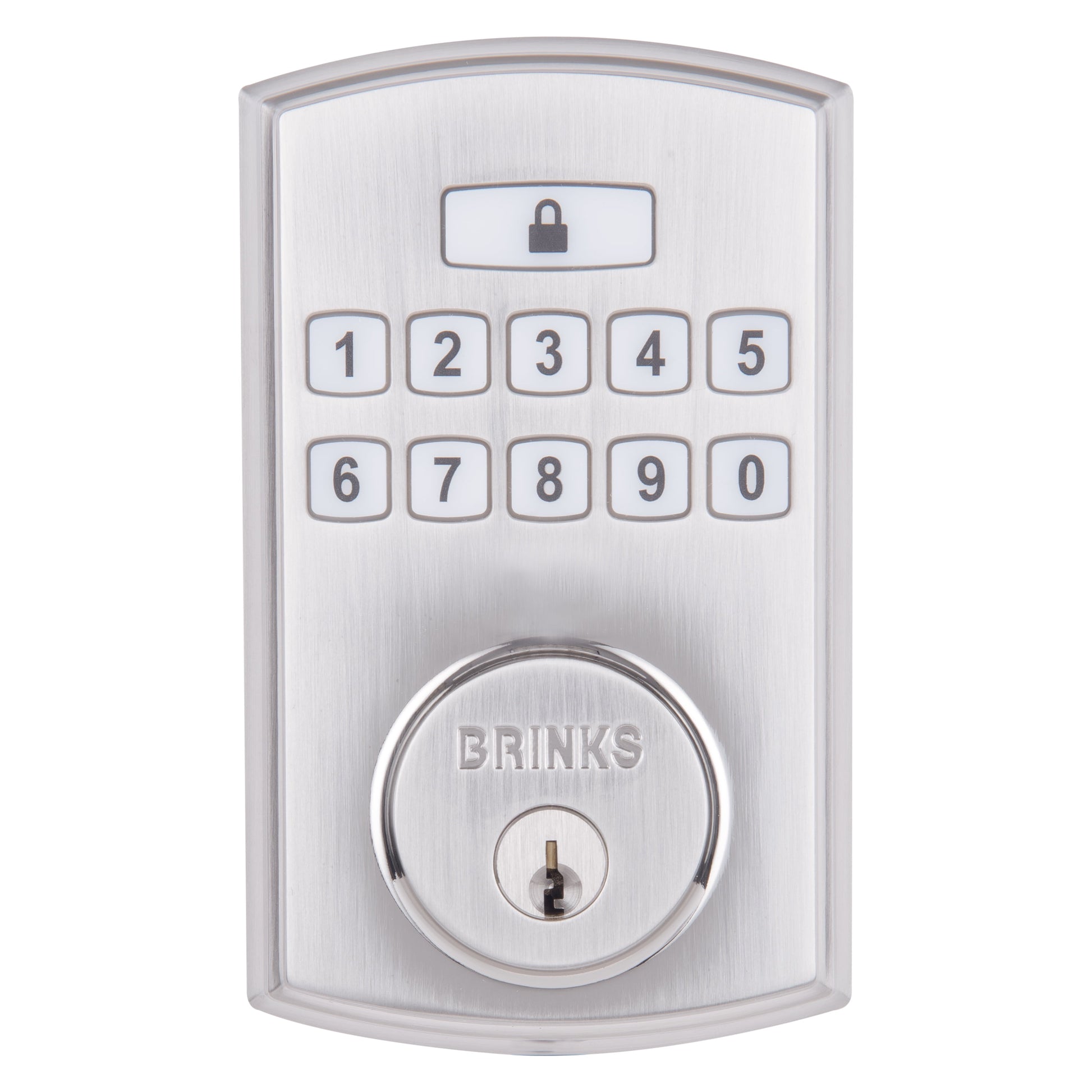 Brinks Electronic Keypad Single Cylinder Deadbolt Lock with Pro-Guard, Matte Black Finish
