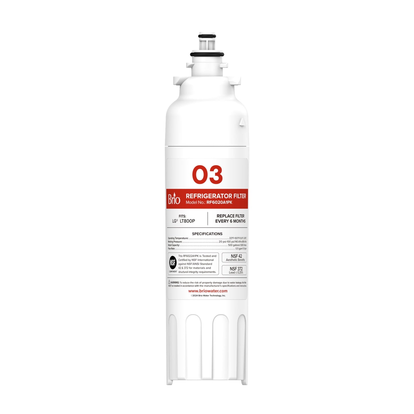 Brio 6045A Refrigerator Water Filter Replacement Compatible With Samsung, Da97-17376B, DA97-08006C, HAF-QIN, HAF-QIN/EXP