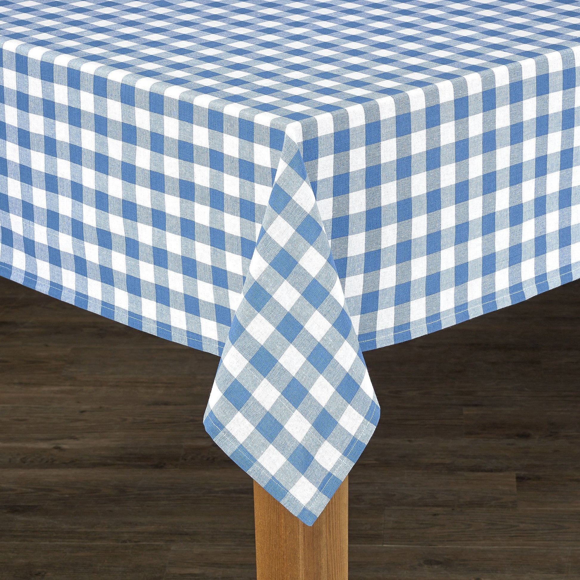 Conventry Navy Buffalo Check 100% Cotton Tablecloth 60"X104"