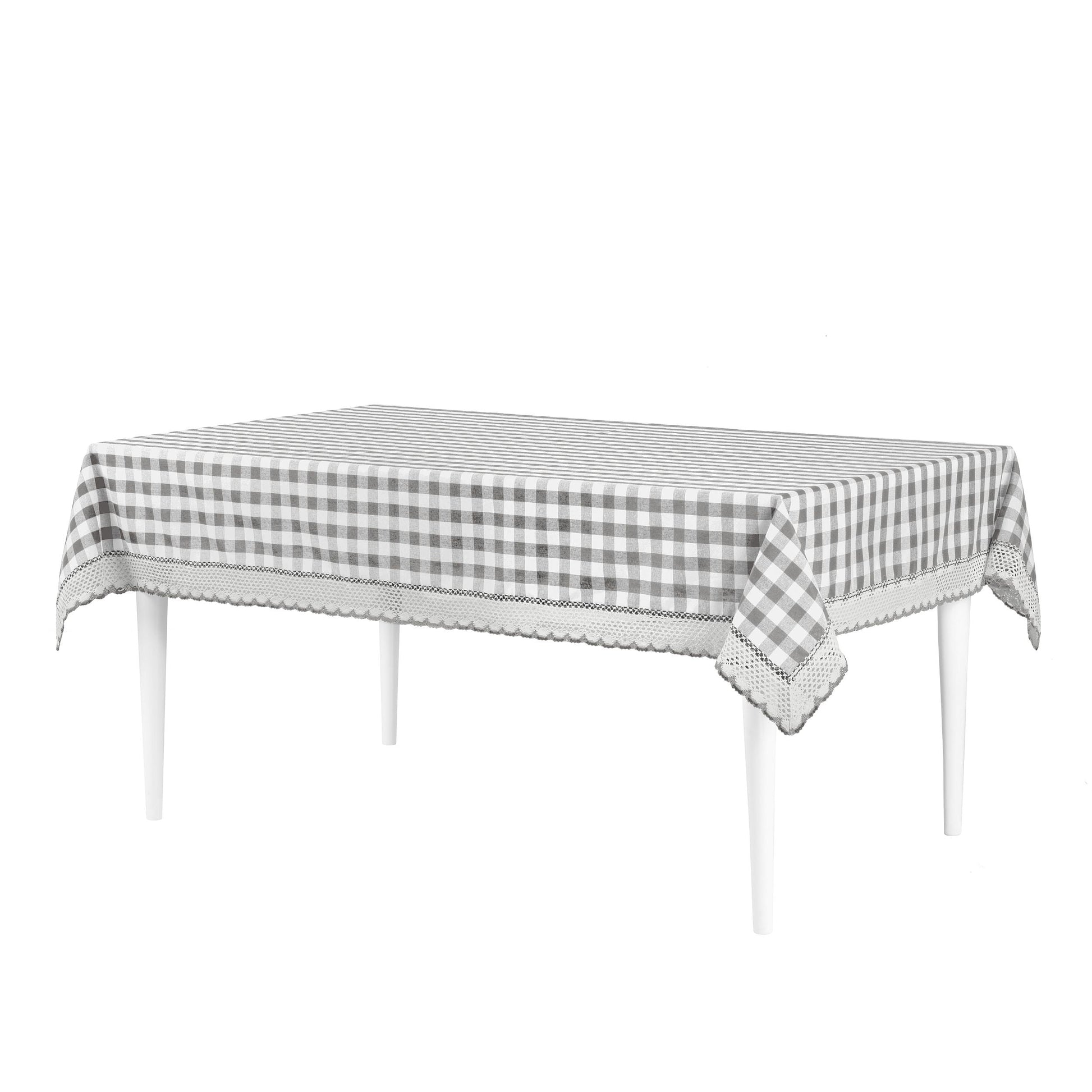 Buffalo Check Plaid Tablecloth - Gray - 60 in x 120 in