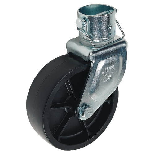 Bulldog 500245 Removable Caster with 6" Wheel & Pin/Clip for A-Frame Round Jack