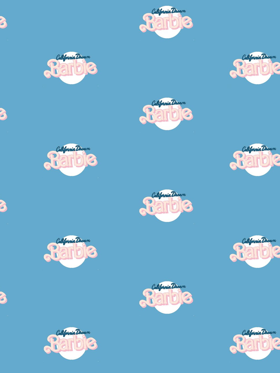 CA Dream Barbie Logo Removable Vinyl Wallpaper by Barbie - Blue