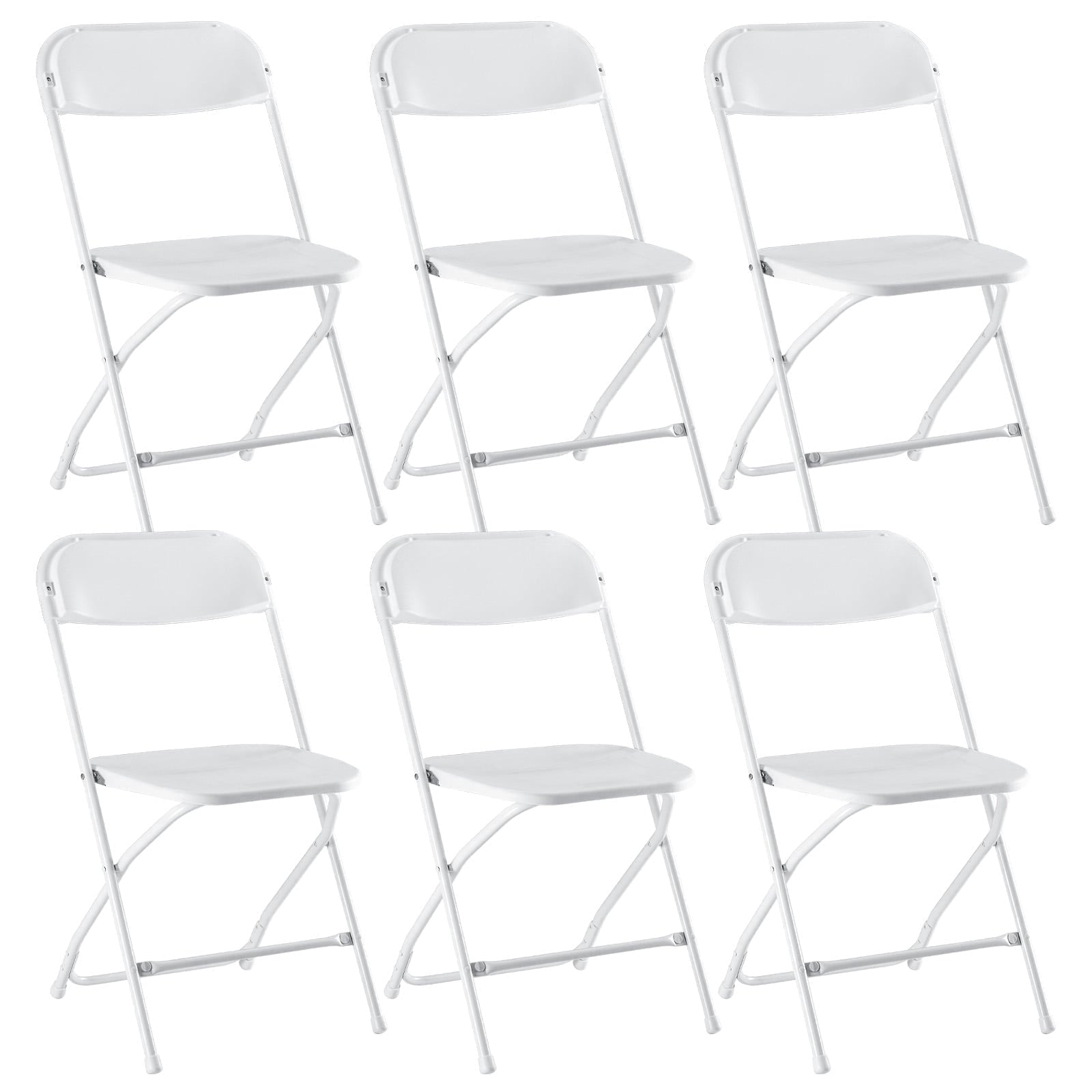 CONCETTA 6 Pcs Plastic Folding Chair Indoor Outdoor Activity Chair Lightweight Folding Chair