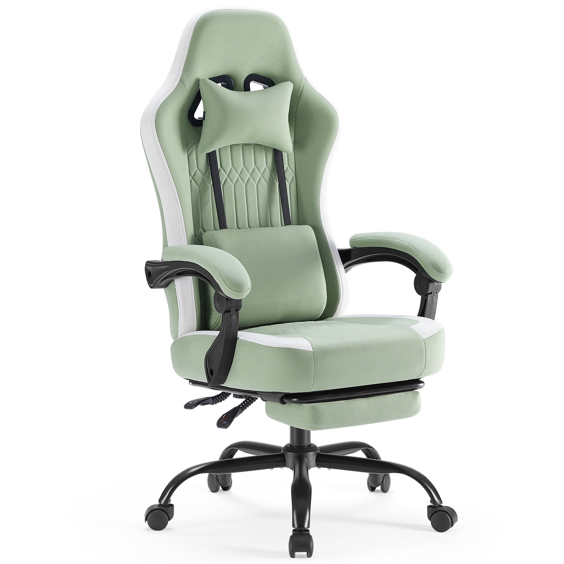 CONCETTA gaming chair, office chair with high backrest and computer chair, is an ergonomic adjustable rotating office chair. Available in black, white, khaki, pink and blue.