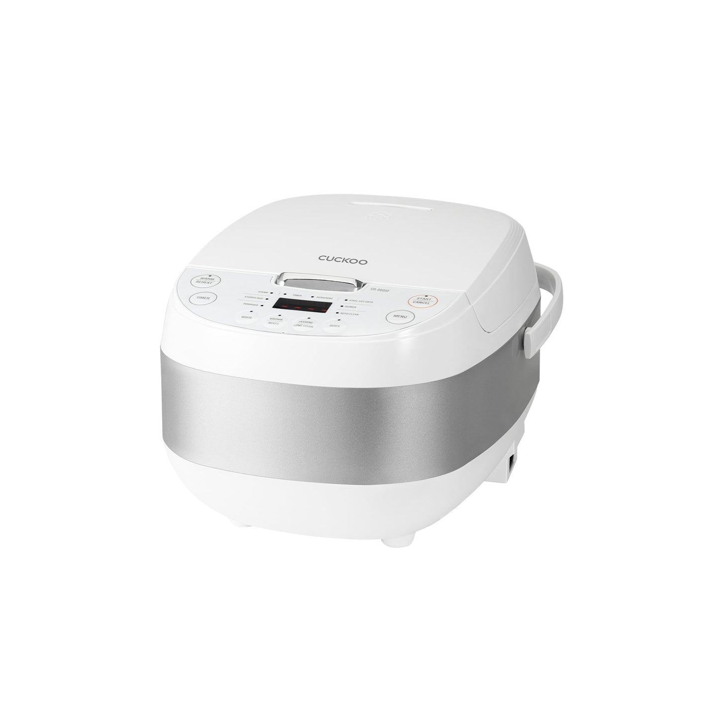 CUCKOO Rice Cooker & Warmer 6 Cup Uncooked / 12 cup Cooked, Smart Fuzzy Logic Ceramic Inner Pot White (CR-0605F)