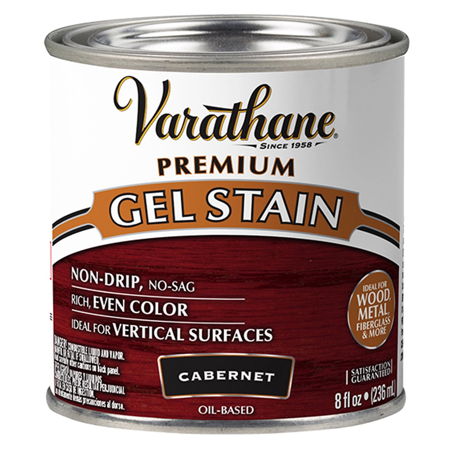 4 Pack, Cabernet, Varathane Premium Gel Wood Stain-358314, Half Pint